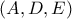 (A,D,E)