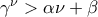 \gamma^{\nu}>\alpha \nu+\beta