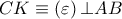 CK\equiv \left( \varepsilon \right)\bot AB CK\equiv \left( \varepsilon \right)\bot AB