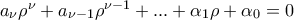 a_{\nu }\rho ^{\nu }+a_{\nu -1}\rho ^{\nu -1}+...+\alpha _{1}\rho +\alpha _{0}=0