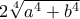 2\sqrt[4]{a^4+b^4}