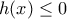 h(x)\leq0 h(x)\leq0