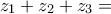 z_1+z_2+z_3=