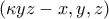 (\kappa yz-x,y,z)