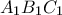 \displaystyle{{A_1}{B_1}{C_1}}