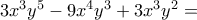 3x^3y^5-9x^4y^3+3x^3y^2=