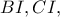 BI,CI,