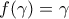 \displaystyle{\displaystyle  
f(\gamma ) = \gamma  
}