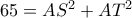 65=AS^2+AT^2