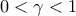 \displaystyle{0 < \gamma  < 1}