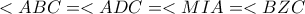 <ABC=<ADC=<MIA=<BZC