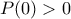 \displaystyle P(0)>0