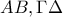 AB,\Gamma \Delta