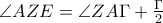 \angle AZE=\angle ZA\Gamma + \frac{\Gamma}{2}