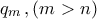 q_m\, , (m>n)