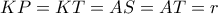 KP=KT=AS=AT=r KP=KT=AS=AT=r