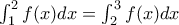 \int_{1}^{2}{f}(x)dx=\int_{2}^{3}{f}(x)dx