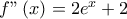 f"\left(x \right)=2e^{x}+2