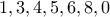 1,3,4,5,6,8,0