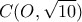 \displaystyle  C(O,\sqrt{10})