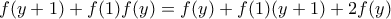 f(y+1)+f(1)f(y)=f(y)+f(1)(y+1)+2f(y)