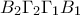 \displaystyle{B_2\Gamma_2\Gamma_1 B_1}