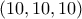 (10, 10, 10)