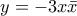 y =  - 3x\bar x