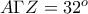 A\Gamma Z = 32^{o}