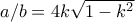 a/b=4k \sqrt{1-k^2}