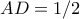 AD=1/2