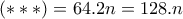 (***)=64.2n=128.n