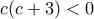 c (c+3) < 0
