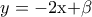 \displaystyle{y=-2\text{x+ }\!\!\beta\!\!\text{ }} \displaystyle{y=-2\text{x+ }\!\!\beta\!\!\text{ }}