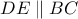 DE\parallel BC 