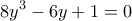 \displaystyle{8y^3-6y+1=0}