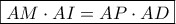 \boxed{AM \cdot AI = AP \cdot AD}