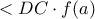 < DC\cdot f(a) 