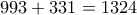 993+331=1324