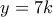 y=7k
