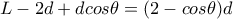 L-2d+dcos\theta =(2-cos\theta )d