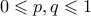 0 \leqslant p, q \leqslant 1