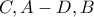 C,A - D,B