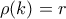 \rho(k)=r