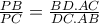 \frac{PB}{PC}=\frac{BD.AC}{DC.AB}
