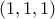 (1, 1, 1)