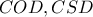 COD, CSD