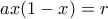 ax(1-x)=r