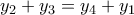 y_2+y_3=y_4+y_1