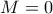 \displaystyle{M = 0}